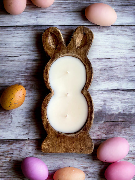 Easter Bunny Dough Bowl Candle