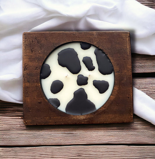 Cow Print Cheese Mold Candle